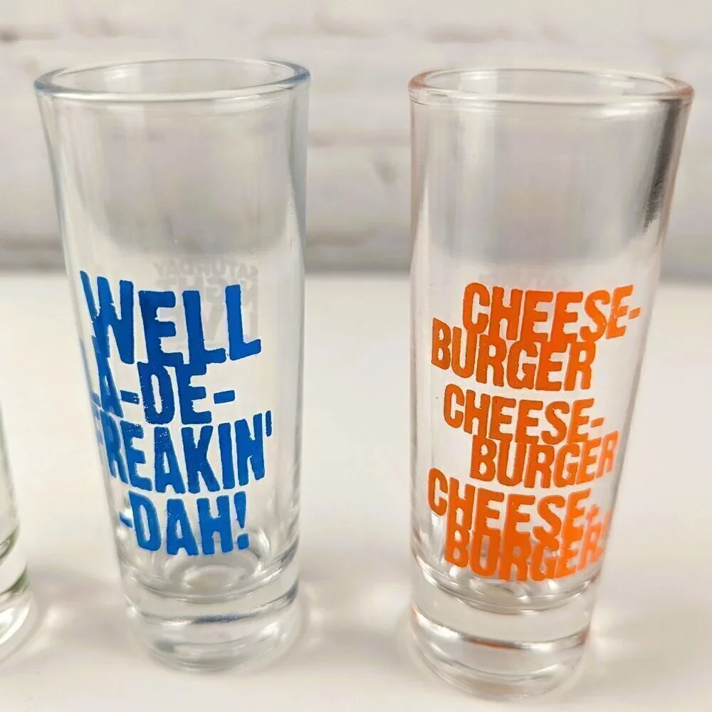 NEW SNL Famous Quotes Tall Shot Glasses